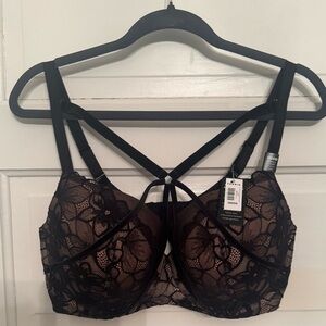 Torrid Black Lace Strappy Bra